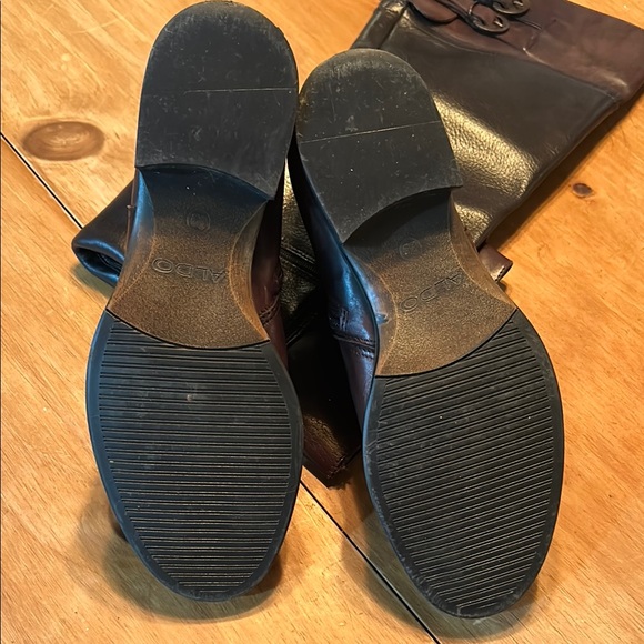 Aldo Dark Brown and Black Leather Boots